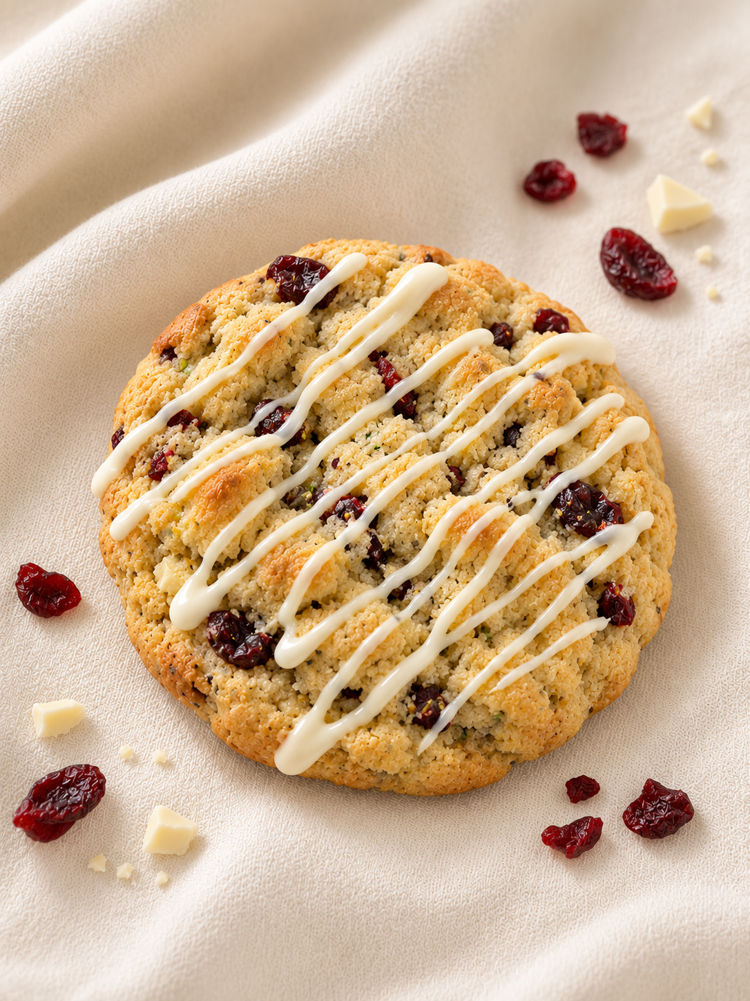 White Chocolate + Cranberry Cookie