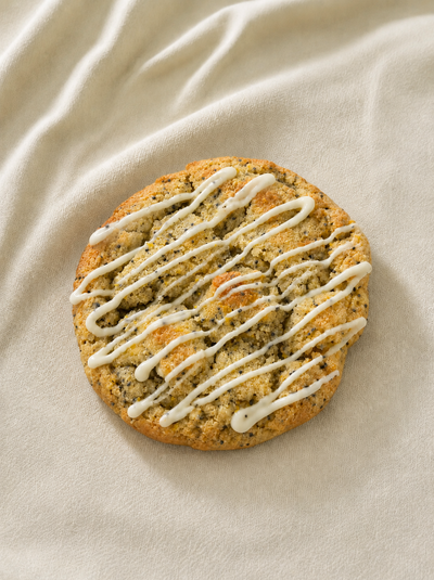 White Chocolate + Lemon Poppy Seed Cookie